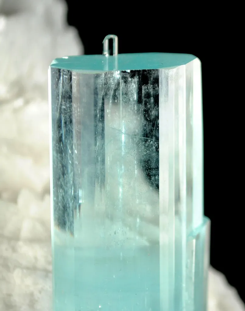 Beryl Var. Aquamarine on Feldspar - image 4