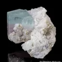 Beryl var. Aquamarine on Feldspar - image 3