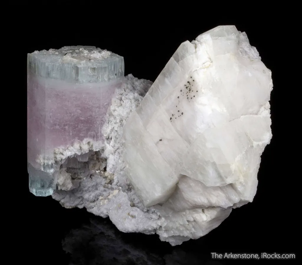 Beryl var. Aquamarine on Feldspar - image 4