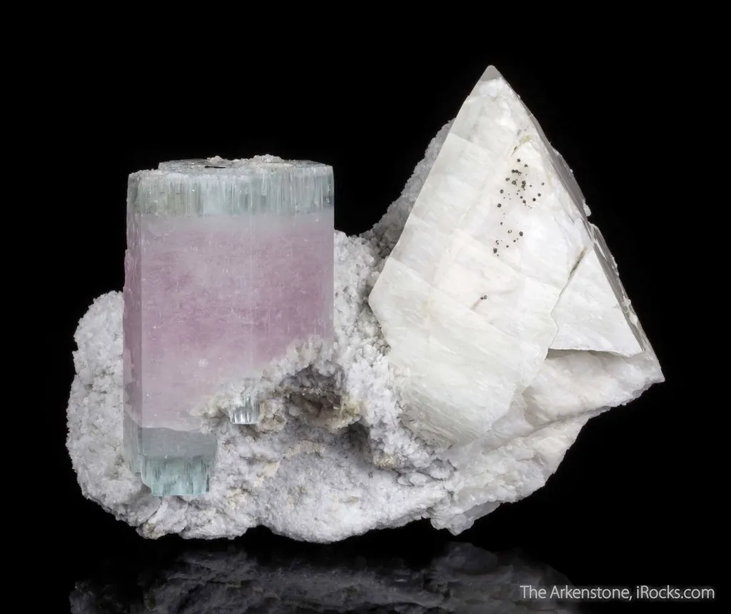 Beryl var. Aquamarine on Feldspar - image 6