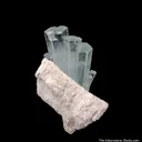 Beryl var. Aquamarine, on Feldspar - image 3
