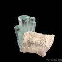 Beryl var. Aquamarine, on Feldspar - image 4