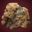 Beryl var. Aquamarine on Microcline - image 1
