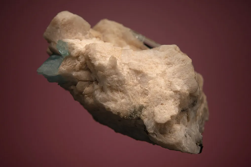 Beryl var. Aquamarine on Microcline - image 5