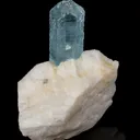 Beryl var. Aquamarine on Microcline - image 3
