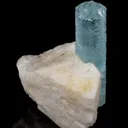 Beryl var. Aquamarine on Microcline - image 4