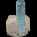 Beryl var. Aquamarine on Microcline - image 5