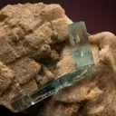 Beryl var. Aquamarine on Microcline - image 2