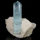 Beryl var. Aquamarine on Microcline - image 1