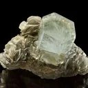 Beryl Var. Aquamarine on Muscovite - image 2