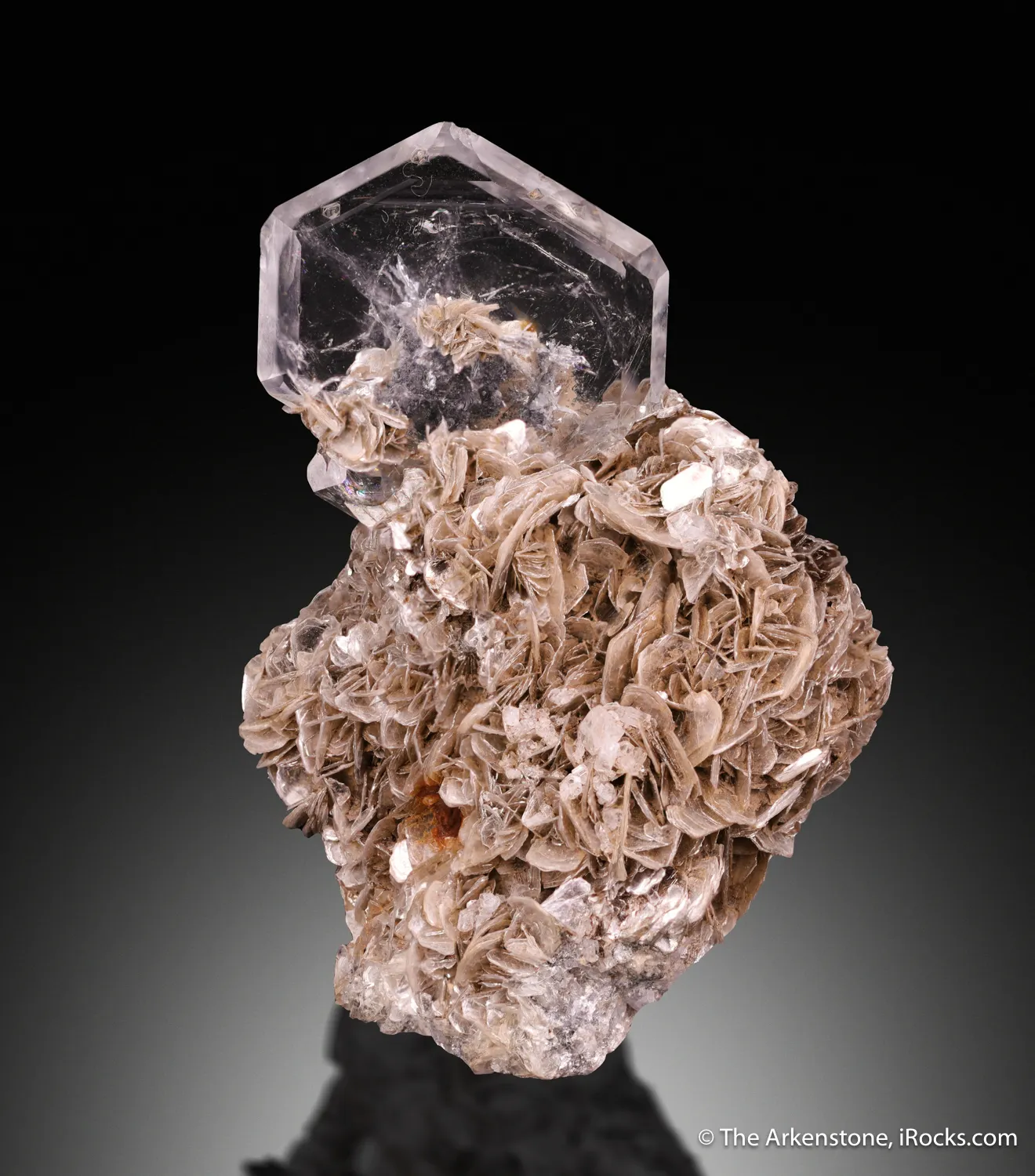 Beryl var. Aquamarine on Muscovite - image 1