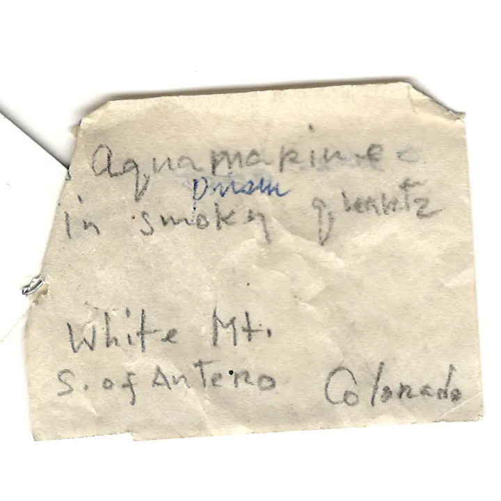 Beryl var. Aquamarine on Quartz var. Smoky - image 7