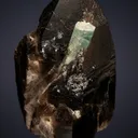 Beryl var. Aquamarine on Quartz var. Smoky - image 1