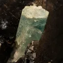 Beryl var. Aquamarine on Quartz var. Smoky - image 2