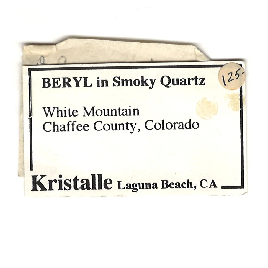 Beryl var. Aquamarine on Quartz var. Smoky - image 6