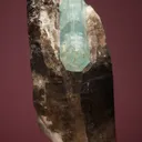 Beryl var. Aquamarine on Quartz var. Smoky - image 2