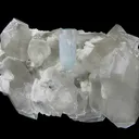 Beryl (Var: Aquamarine), Quartz, Albite - image 1