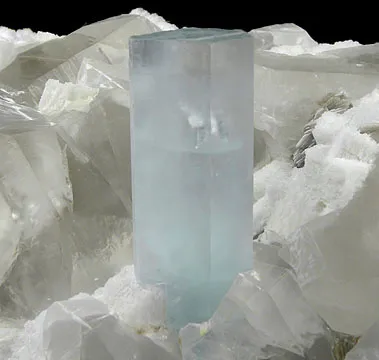 Beryl (Var: Aquamarine), Quartz, Albite - image 2
