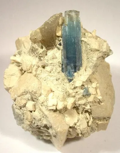 Beryl (Var: Aquamarine), Quartz, Feldspar Group image