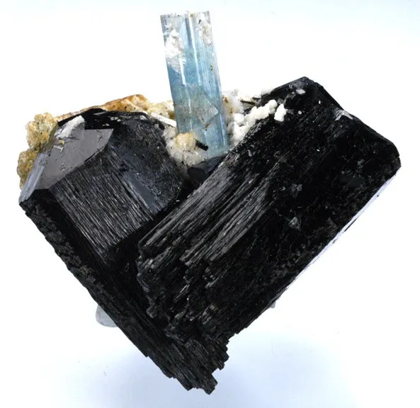 Beryl (Var: Aquamarine), Schorl image