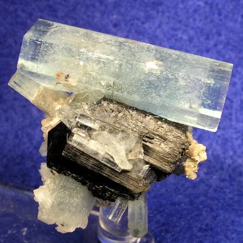 Beryl (Var: Aquamarine), Schorl image