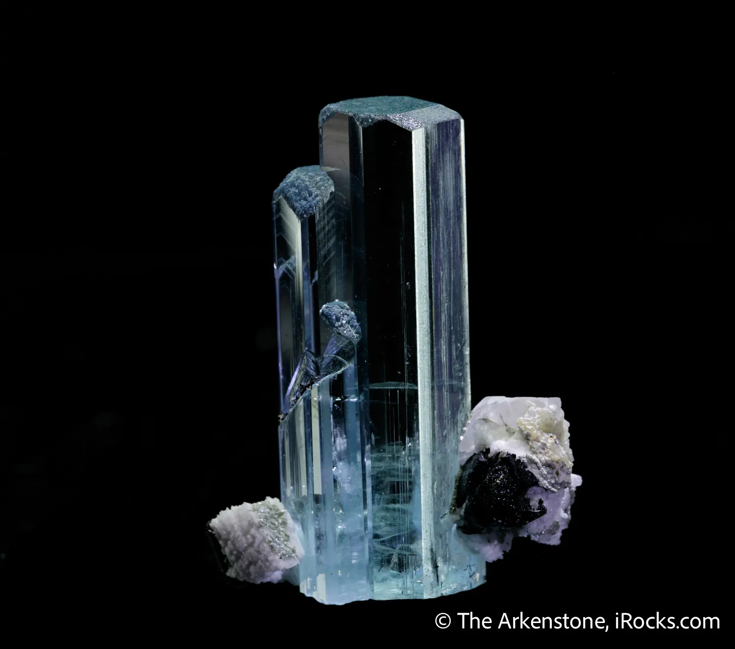 Beryl var. Aquamarine, Schorl - image 5