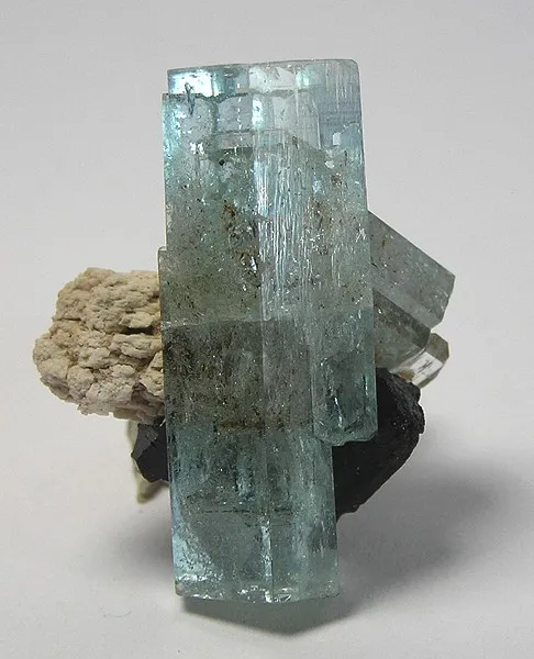 Beryl (Var: Aquamarine), Schorl - image 1
