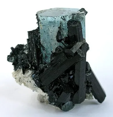 Beryl (Var: Aquamarine), Schorl - image 2
