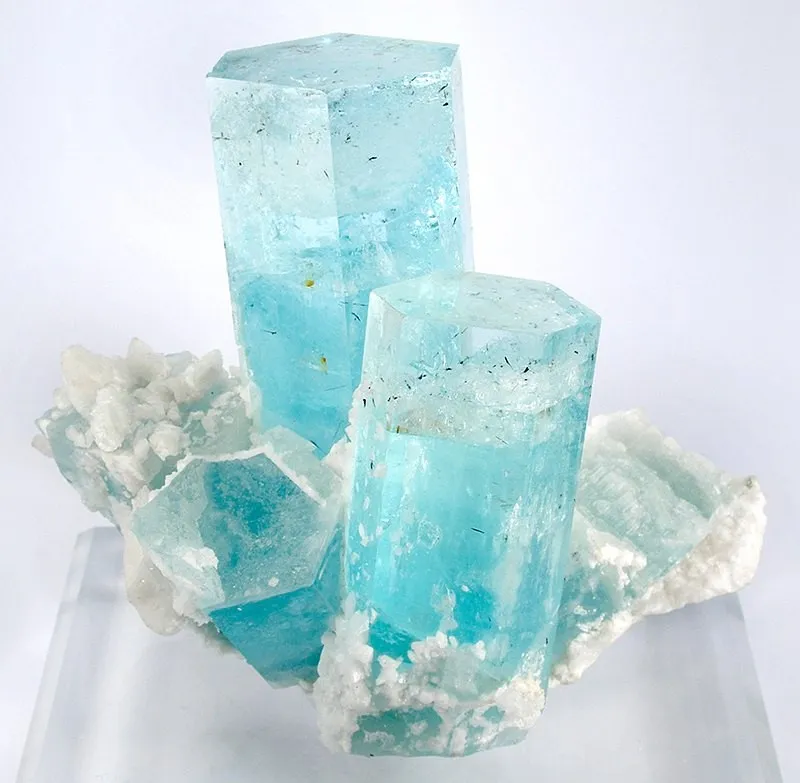 Beryl (Var: Aquamarine), Schorl image