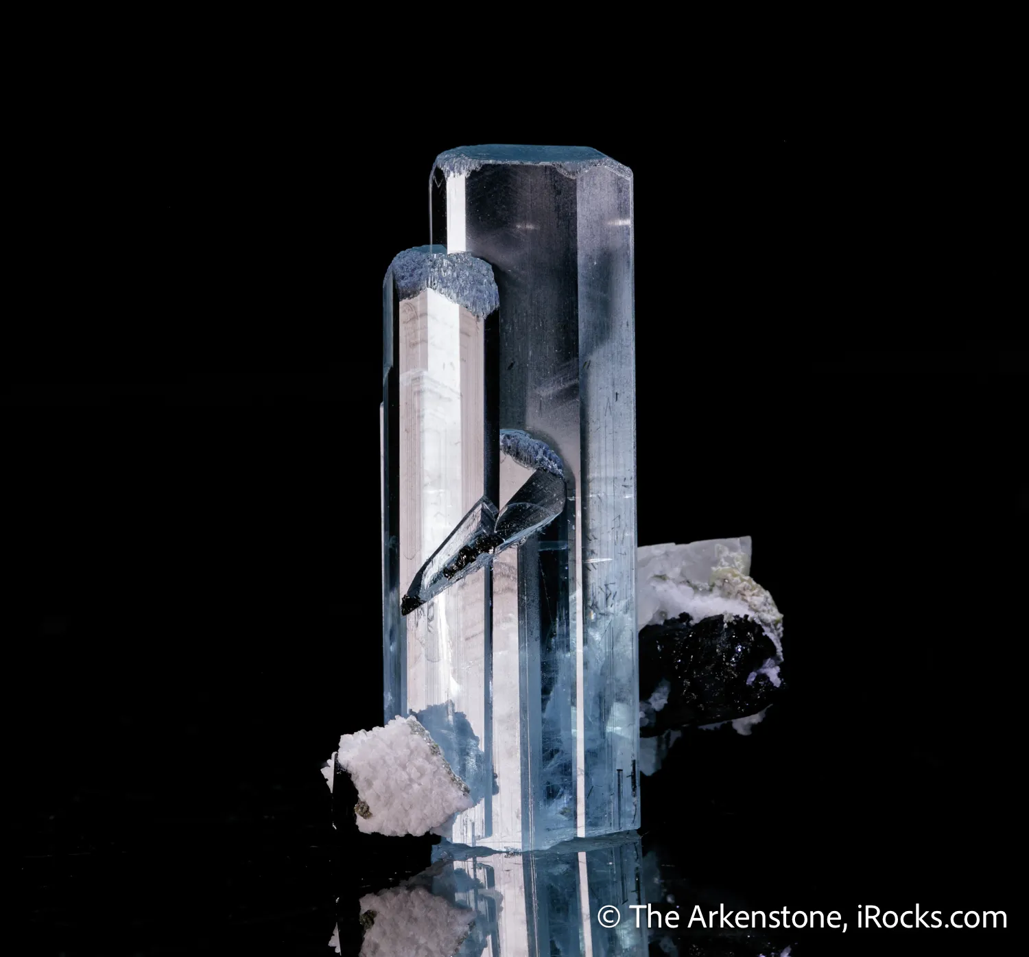 Beryl var. Aquamarine, Schorl - image 7