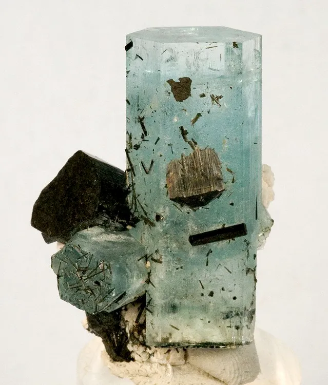 Beryl (Var: Aquamarine), Schorl image