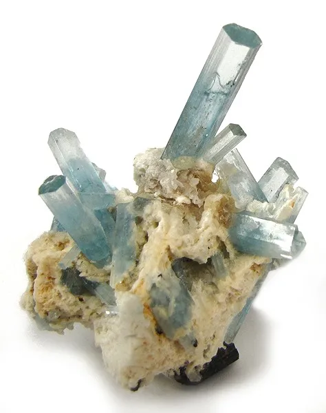 Beryl (Var: Aquamarine), Schorl image