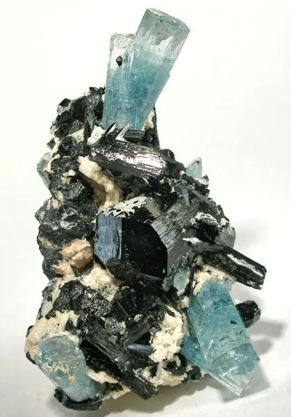 Beryl (Var: Aquamarine), Schorl, Feldspar Group - image 1