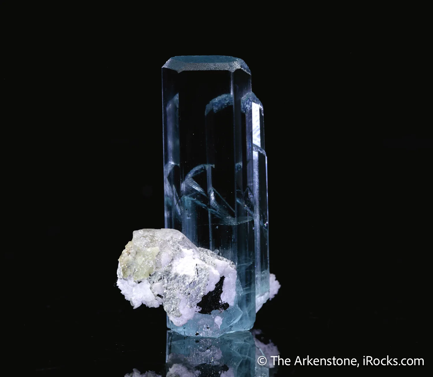 Beryl var. Aquamarine, Schorl - image 4