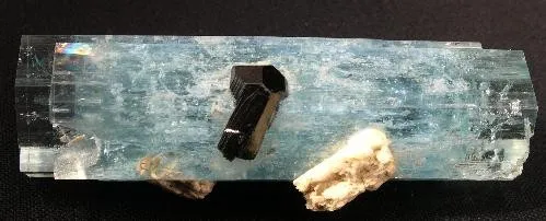 Beryl (Var: Aquamarine), Schorl, Orthoclase image