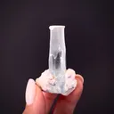 Beryl var. Aquamarine, tapered crystal with Albite - image 1