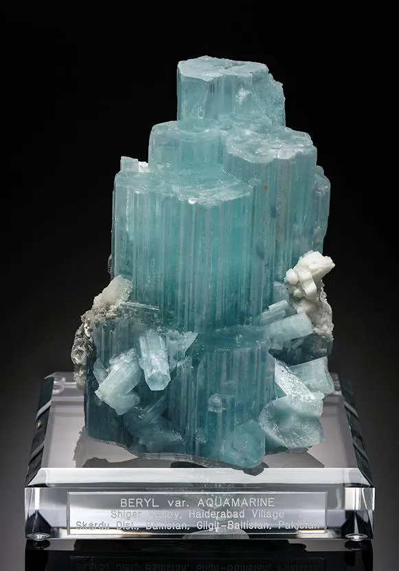 Beryl var. Aquamarine with Albite and Muscovite - image 1