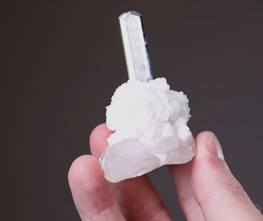 Beryl Var. Aquamarine with Albite and Quartz - image 2