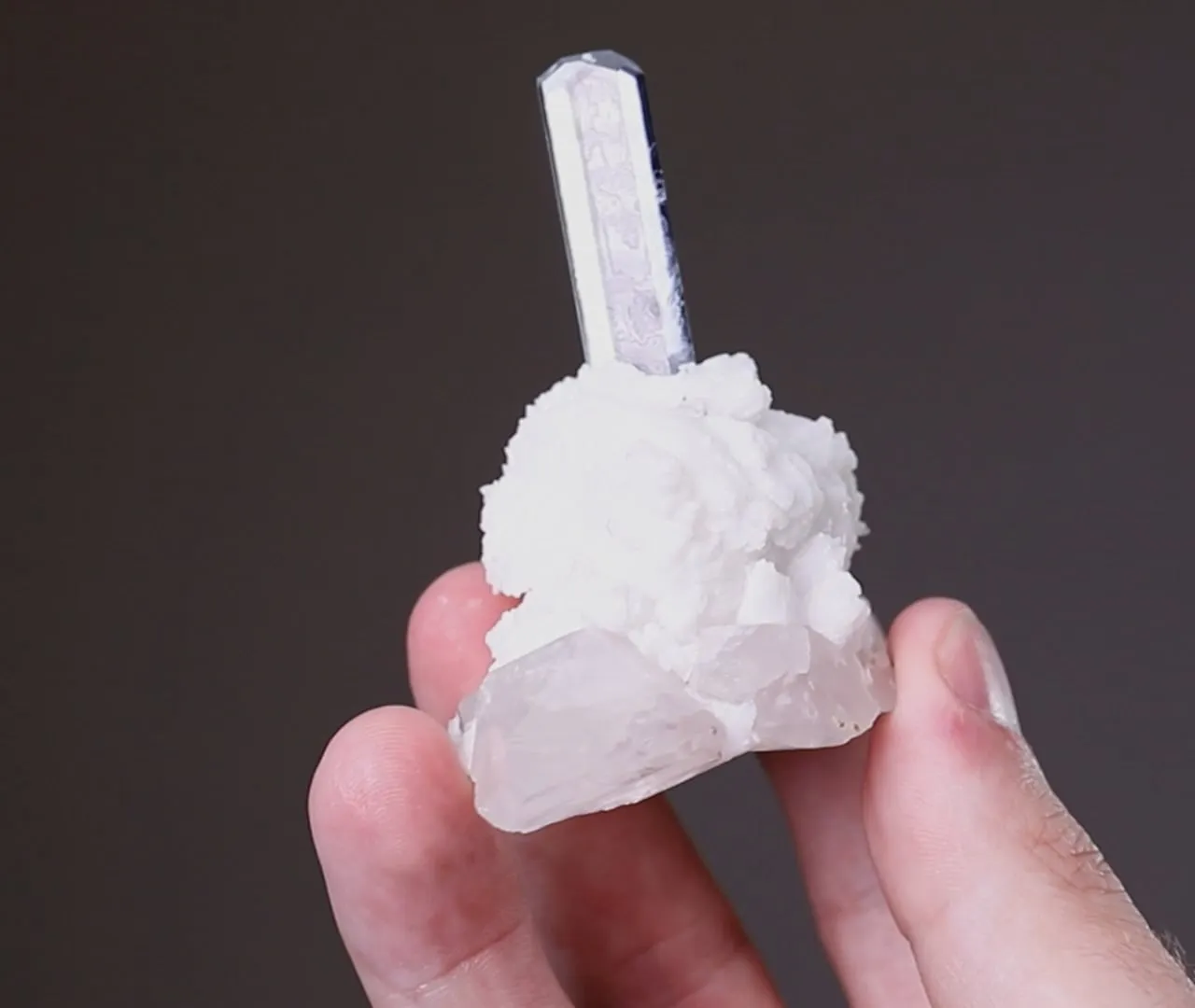 Beryl Var. Aquamarine with Albite and Quartz - image 2