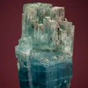 Beryl var. Aquamarine with Bertrandite, Fluorapatite and Quartz - image 1