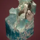 Beryl var. Aquamarine with Bertrandite, Fluorapatite and Quartz - image 4