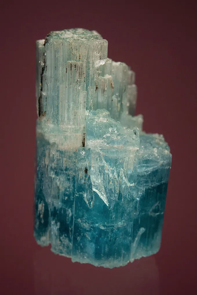 Beryl var. Aquamarine with Bertrandite, Fluorapatite and Quartz - image 2