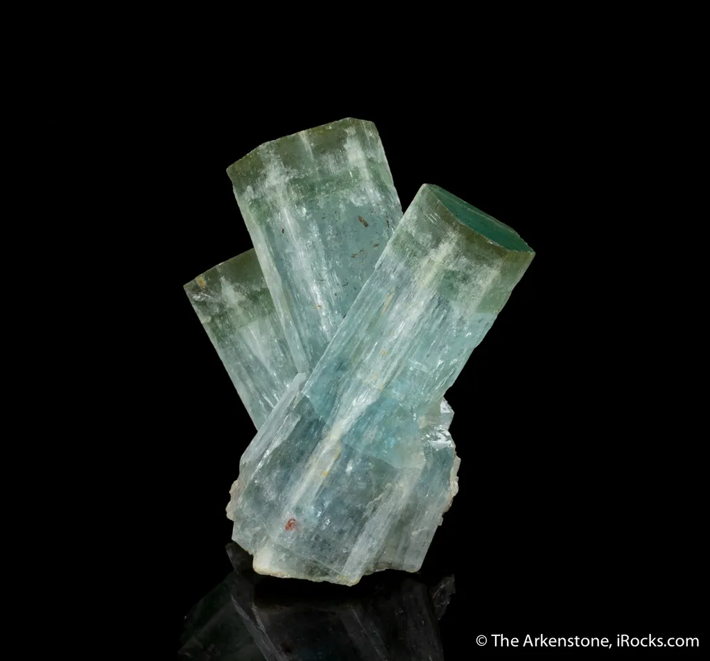 Beryl var. Aquamarine with Heliodor caps - image 1