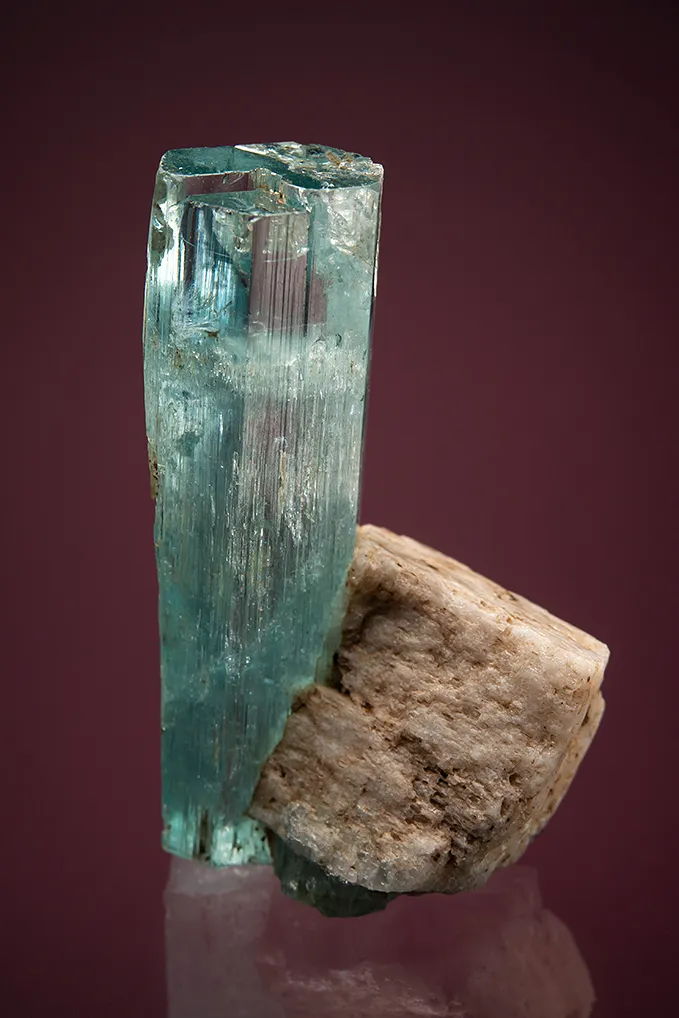 Beryl var. Aquamarine with Microcline image