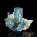 Beryl var. Aquamarine with Microcline and Goethite - image 1