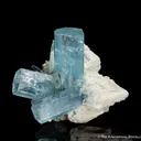 Beryl var. Aquamarine with Microcline and Goethite - image 2