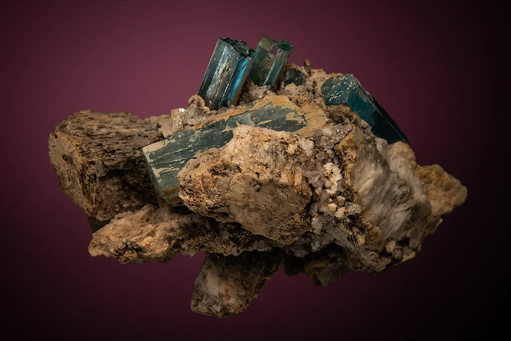 Beryl var. Aquamarine with Microcline and Quartz - image 3