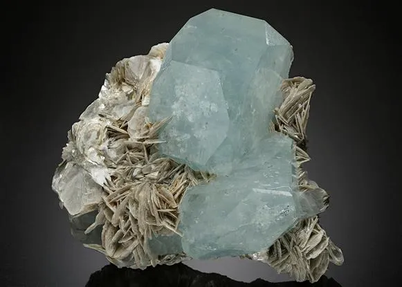 Beryl var. Aquamarine with Muscovite - image 1