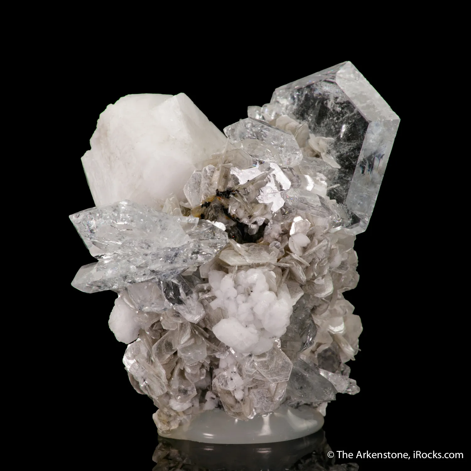Beryl var. Aquamarine with Muscovite and Feldspar - image 4