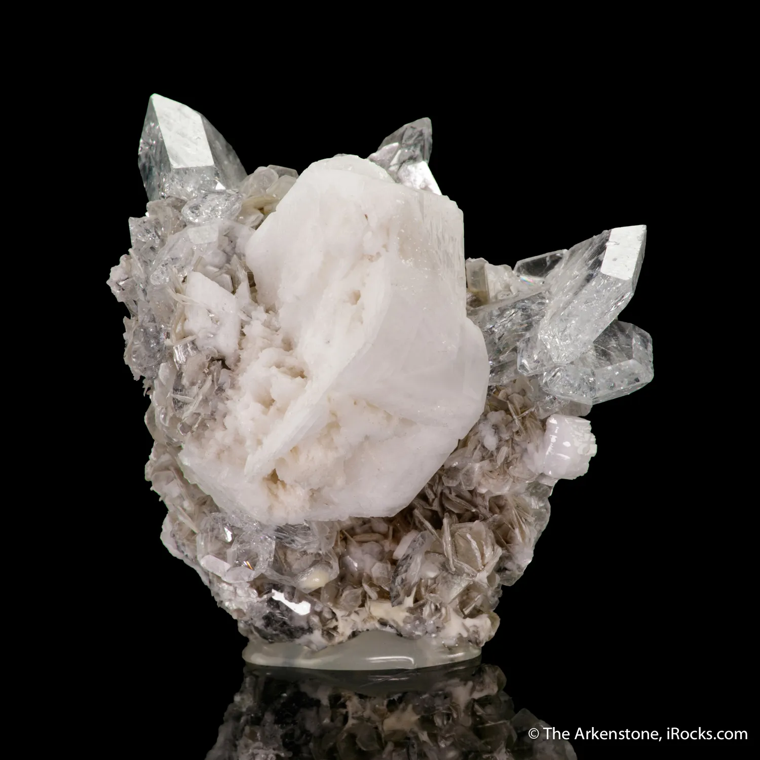 Beryl var. Aquamarine with Muscovite and Feldspar - image 8